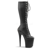Pleaser FLAMINGO-2023 Black Knee High Boots
